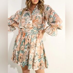 Floral Print Blouse - Multicolor